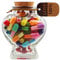 Prounion 50PCS Capsule Letters Message in a Glass Bottles, Love Friendship Capsule Letter Message Pills with Wishing Jar, Cute Pill Note Messages for Boys Girls Friends, Heart Shape