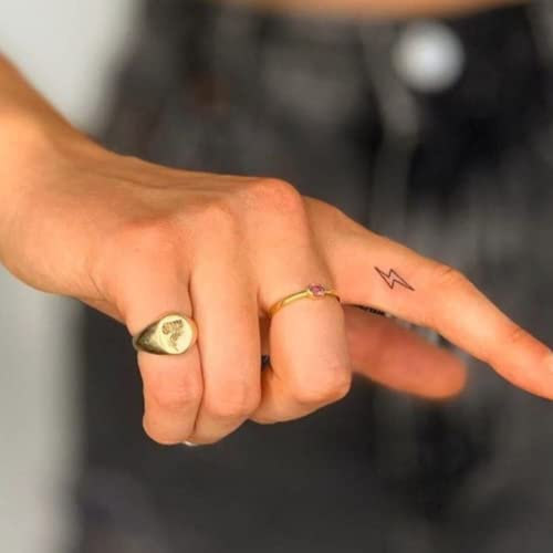 Inkster Tattoo - Kleiner Blitz | vegane & wasserfeste Temporäre Tattoos für Erwachsene - EU-Kosmetikzertifizierte Farbe - revolutionäres 2 Wochen Tattoo | Premium Klebetattoos & Fake Tattoo