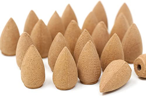 Räucherware Aromatherapy, Incense Cones, Backflow Incense, 100PCS Natur Räucherkegel Insence Sticks Backflow Räucherkerze Rückfluss Räucherkegel Natürlicher Duft (Sandelholz)