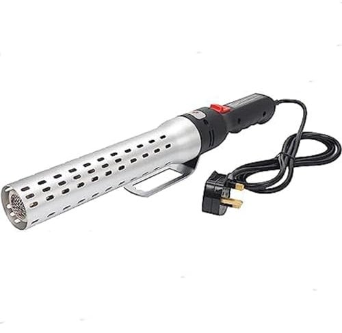 ipalmay Fast Electric Fire Starter,Lump Charcoal Starter,Barbeque & Stove Lighter, 2000W Rapid Heating Air Ignites Charcoal in 60 Seconds, (Silver White)