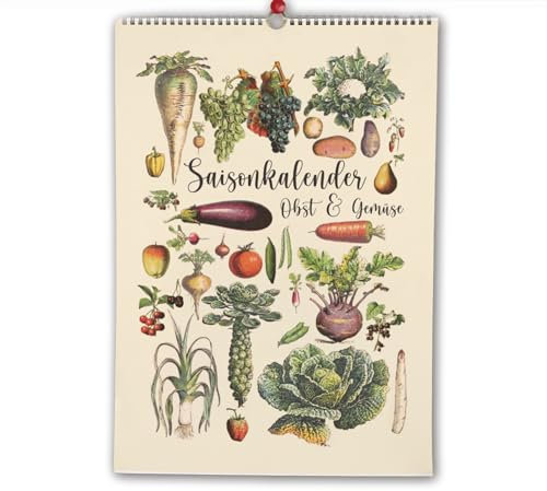 Saisonkalender für Obst und Gemüse A4 | Kalender nachhaltig Einkaufen