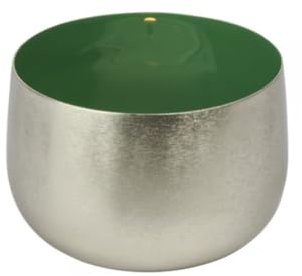 Lambert [W] Windlicht Eisen Nickel/Forest H 6,5 cm D 9,5 cm