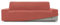 SOFASKINS® super elastischer überzug, Sofabezug 4 sitzer, atmungsaktiv, bequem und langlebig, Sofa überzug, Einfach anzubringen, Maße (230-270Cm), Farbe Koralle