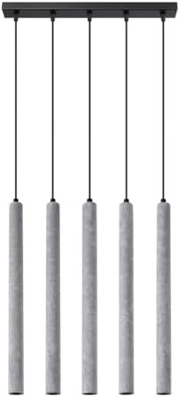 SOLLUX lighting Hängelampe Pendelleuchte Hängeleuchte Deckenlampe Lampe Decke Stahl 5 Flammig Pastelo