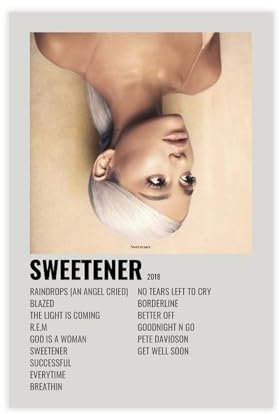 Ariana Grande Poster (40) Leinwand Poster Schlafzimmer Dekor Sport Landschaft Büro Zimmer Dekor Geschenk ungerahmt 30 x 45 cm