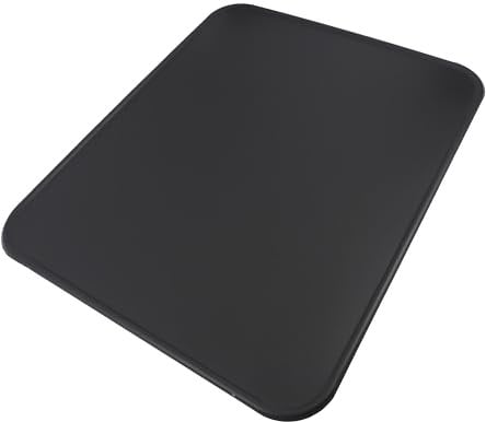 BAUSTER® Kaminbodenplatte aus Metall – Hitzeschutz für Kamin & Ofen – Pulverbeschichtet – Schwarz, Graphit oder Kupfer – 80x49 / 50x60 / 60x80 cm – Funkenschutzplatte (Schwarz, 60x50cm)