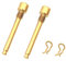 NELboNs Titanium Bolts for Bicycle Disc Brake Pads Threaded Pins Inserts Screw Disc Brake Pad Pin Axle for Threaded Hydraulic Disk Caliper,Gold