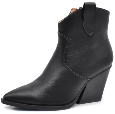 IF Fashion Scarpe da Donna Stivali Stivaletti Cowboy Western Camperos Texani Etnici 662-1 nero N.40