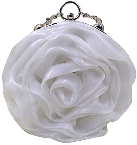 MEGAUK Damen Satin Clutch Rose Abendtasche Mini Handgelenktasche Clutch-Geldbörsen für Hochzeit Party