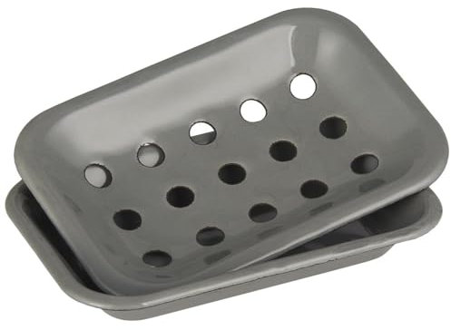 IB Laursen [W1025] Seifenschale in 2 Teilen Emaille grau