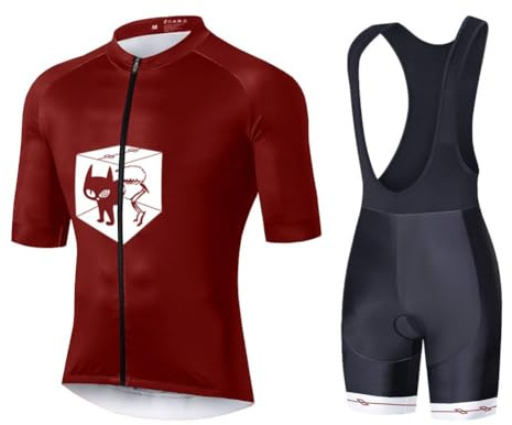 UGLY FROG 2025 Herren Radtrikot Set, Atmungsaktiv Schnell Trocken Radfahren Kleidung mit Bib Shorts Mit 20D Sitzpolster MTB, Rennrad