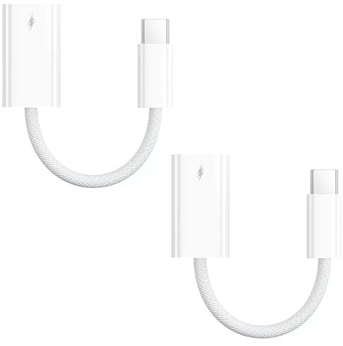 Leogony 2PCS PD60W for Lightning to USB C Adapter, USB-C to for Lightning Adapter Charger Connector for Apple 15 Series iPad Air Mini MacBook