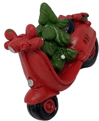 ZBIianxer Einzigartiges Weihnachts-Adventsgeschenk, Desktop-Harz, kreative Motor-Auto-Dekoration, mit Baum-Ornament, Tisch-Schreibtisch-Dekoration
