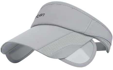 Faxianther Extra Wide Adjustable Sun Visor Caps for Men Women, Retractable Sunvisor Anti-UV Golf Tennis Empty Top Cap Sun Hat
