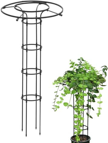 Jardin Haut Grimpantes Treillis, 180cm D'Obélisque Tour Jardin Support, Antirouille D'Intérieur D'Extérieur, Metal Vine Plant Support Trellis, Decorative Vegetables Flowe Vine Trellis Potted