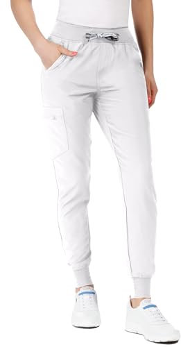 Nobby Pantalones Sanitarios con Elastano - Uniformes Sanitarios - Pantalones de Trabajo Unisex Blanco S