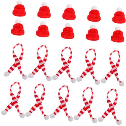 TOPBATHY Eier Weihnachten 200 STK Kreative Pflanzenverzierung Puppenkleidung Spielzeug Mini-Lollipop-Hut Mini-Kint-schal Cute Cutie Haustier Pflanzen -schal Und Mütze Für