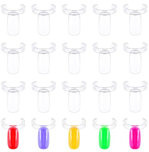 250 Pack Nail Display Rings Nail Sample Display Tips Nail Color Display Nail Polish Display Tips Nail Art Practice Tips, Clear