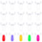 250 Pack Nail Display Rings Nail Sample Display Tips Nail Color Display Nail Polish Display Tips Nail Art Practice Tips, Clear