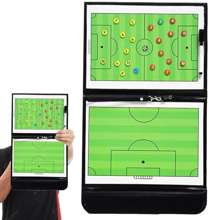 Fußball-Trainertafel – Strategie-Tafel für Fußball – Fußball-Strategie-Tafel | Magnettafel für Sporttraining mit Stift, Strategieführer für das Training, Access