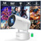 [Eingebauter Akku] Mentech X3 Mini Beamer 4K Heimkino, Mini Projektor, Beamer WiFi6 und BT5.2 mit Android OS, Auto Trapezkorrektur, 180-Grad-Winkel, 150-Zoll-Display für Phone/PC/Xbox, HDMI