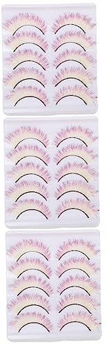 Healeved 15 Paires faux cils colorés faux cils dramatiques cils 3d d'halloween naturels 5d fake lashes cils de couleur extensions de Imitation