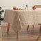 GAMUSI Tischdecke für Weihnachten, Jacquard, Goldgarn, Esstisch, rechteckig, Weihnachtsdekoration, 140 x 100 cm, Beige/Gold