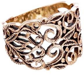 Windalf Mittelalter-Ring MANJA 14 mm Ornamentik Bohemia Vintage Bronze