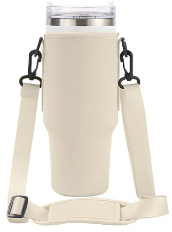 GUIGA Porte-Bouteille avec Sangle,Porte-Bouteille d'eau Sac pour Stanley Tumbler, Sac pour Accessoires Stanley Cup 1.2L / 40oz, Sac de Transport pour Bouteilles (ferreux)