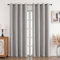 CUCRAF Vorhang 100% Blickdicht Leinen Gardinen mit Ösen Verdunklungsvorhänge Gardinen Grauweiß H300 x B167 cm 2er Set, Thermovorhang Kälteschutz Schallschutz Vorhang für Wohnzimmer Schlafzimmer