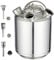 Bier Reinigungsfass 10L Edelstahl , 3 Kopf ReinigungsbehäLter mit Deckel, inkl. Keg-Spießen A, S, G , Reinigungsgerät Bierreinigungsfass für Bierzapfanlage 10L, Edelstahl Bier Reinigungsfass Geeignet