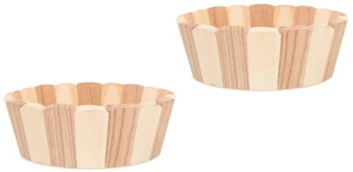 ibasenice 2 Pièces Pot De Fleurs en Bois Pot De Jardinière Jardinière D'intérieur Succulent Planteur Jardinieres Exterieur Planteur De Fleurs Bois