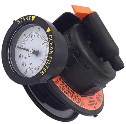 Fluxioxtna Válvulas de alta eficiencia de repuesto manual de alivio de aire para filtro de piscina de cartucho, incluye manómetro