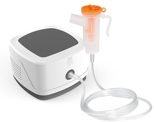Nebulizador veterinario, atomizador de compresión veterinaria de PET, nebulizador de mascotas portátiles con 2 máscaras de silicona, tasa de atomización ajustable, para mascotas, gatos y perros