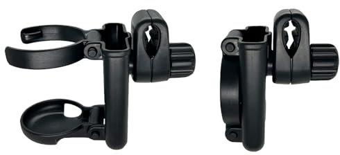 Porte-gobelet Universel pour Poussette avec Support téléphone - Compatible avec Doona, YOYO - Pince pivotante 360° - Flexible et Pliable (2 en 1)