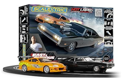 Scalextric Racing Track Sets for Kids - C1458M Scalextric Fast and Furious Hot Laps Race Set - Electric Race Kit for Boys & Girls 5+, Slot Car Toys & Games - 1:32 Scale Mini Car Sets