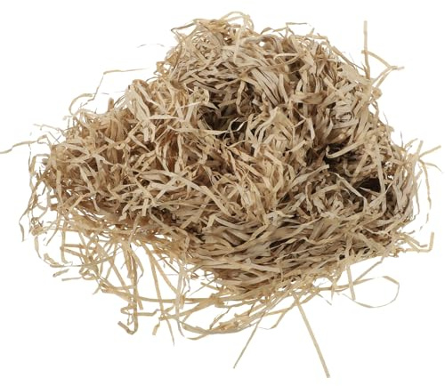 DEARMAMY Light Coffee Crinkle Cut Paper Shred Filler for Gift Wrapping and Basket Filling Colored Crinkle Paper Shredded for Wedding Packaging Birthday Anniversary Christmas and Valentine