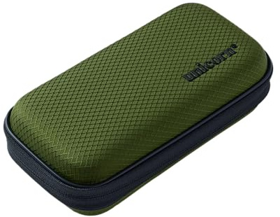 Unicorn Vanguard Small Zipped Darts Case | Sleek Stylish Design Provides Total Protection | Holds 1 Complete Set of Darts Plus Accessories | Khaki with Black Logo