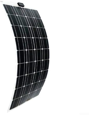 Springwillfly Panneau solaire monocristallin semi-flexible 20 W avec deux ports USB pour une utilisation sur le toit, alimentation stable pour batteries 12 V et périphériques USB avec design flexible