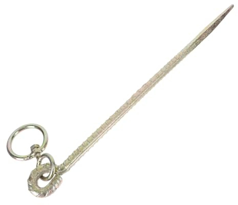 Homoyoyo Robuster Erdanker aus Eisen mit Ringen Stabiler Zeltpflock für Rinder Schafe Pferde und Haustiere als Bodenanker und Befestigung für Tierleinen im Außenbereich Geeignet