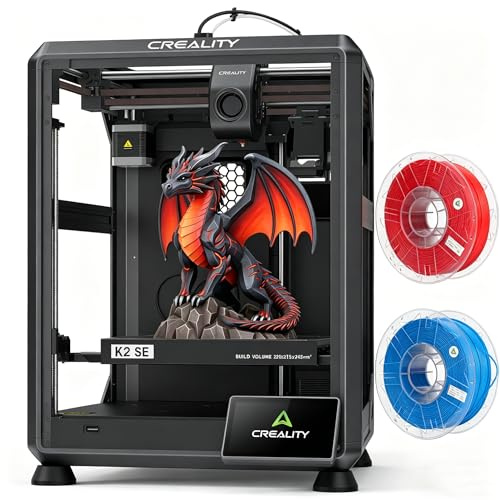 Creality K2 SE stampante 3D con filamento PLA da 2 kg (colore casuale), supporta la stampa multicolore, richiede CFS, 500 mm/s, stampa ad alta velocità, livellamento automatico Volume di stampa