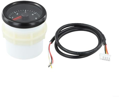 Elektrischer Drehzahlmesser für Dieselmotoren, 52 mm, 0–6000 U/min, Anzeige, Messgerät, Rasenmäher, Zubehör, Armaturenbrett, Instrument, schwarzer Kunststoff