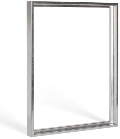 Bildershop-24 Schattenfugenrahmen Lemgo für Keilrahmenbilder und Leinwände 50x70cm Silberglanz Vintage Silber