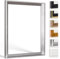 Bildershop-24 Schattenfugenrahmen Lemgo für Keilrahmenbilder und Leinwände 50x70cm Silberglanz Vintage Silber