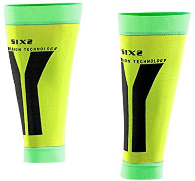 SIX2 Yellow/Green-M, Fascia Polpaccio compressiva Unisex Adulto
