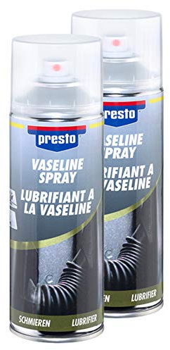 Presto 2X Vaseline-Spray SCHMIERUNG Schutz ALU Kupfer Messing Chrom Stahl 400 ml