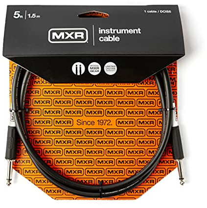JIM DUNLOP MXR Standard Instrumentenkabel, 5 Fuß | 1,5 m, 1/4-Zoll-Geradeanschluss (DCIS05)