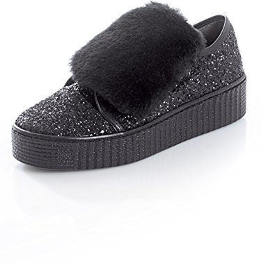 Alba Moda Damen Slipper mit Dicker makanter Sohle 37