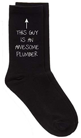 This Guy Is An Awesome Plumber Mens Black Socks Present Gift Fathers Day Dad Birthday Christmas Present