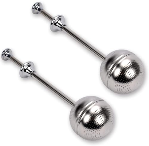 Long Handle Tea Ball, Tea Infuser for Loose Leaf Tea, 2Pcs